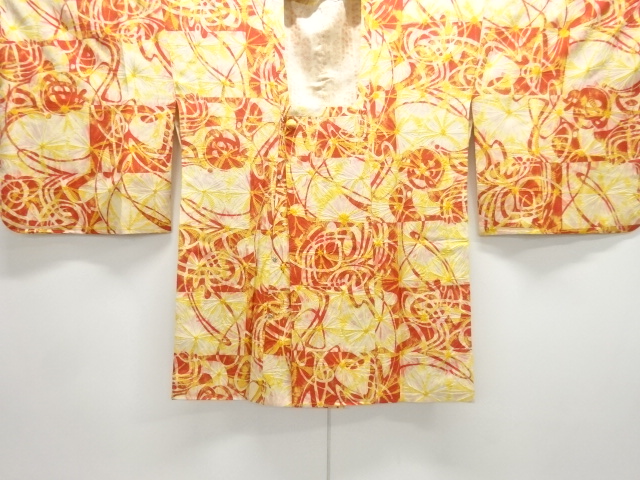 絞り 抽象模様道行コート